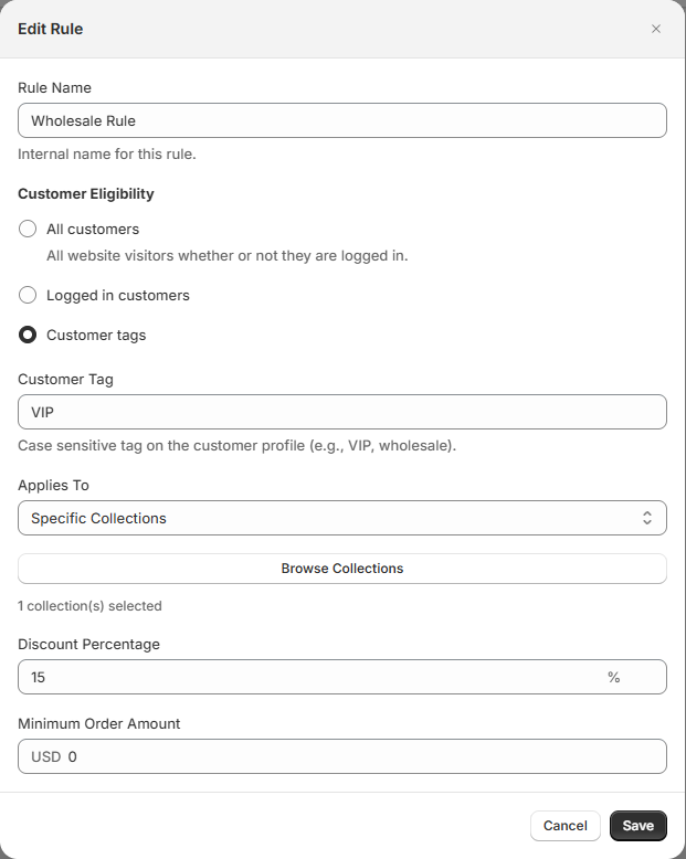 Rule Creation Example